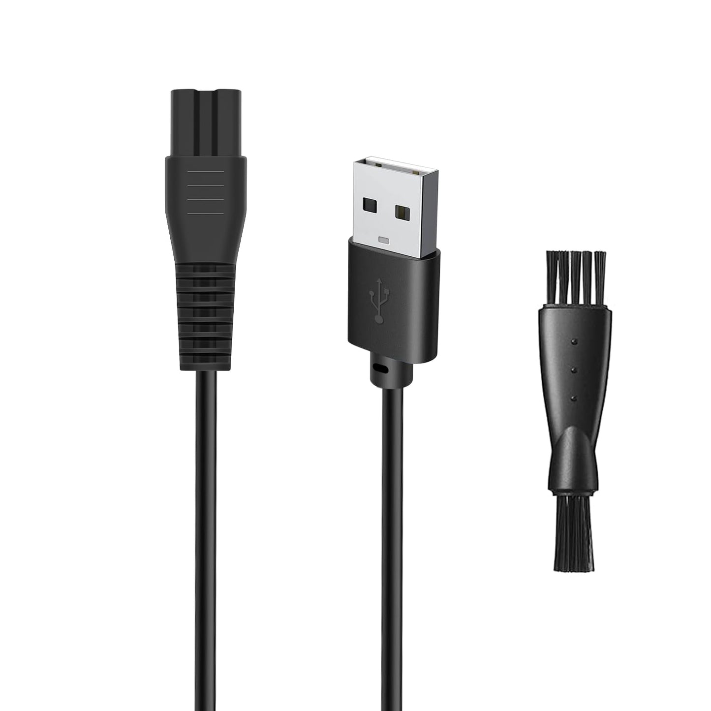 wotdmu 5V Charger Replacement for Ufree Beard Trimmer Charger Cord, USB Charger Cable Compatible with Ufree U-1176 Shaver with 1 Cleaning Brush, 3.3ft Power Cord