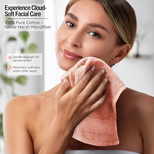 Living Fashions 12-Pack Washcloths 13x13 Soft Cotton