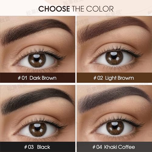 Waterproof Eyebrow Pencil 2 Pack with Dual Tip & Brush