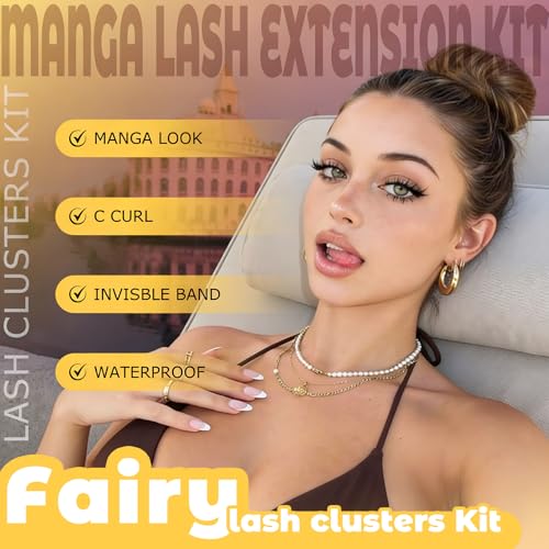 Manga Lash Clusters Kit 144pcs 10-18mm Mixed Wispy