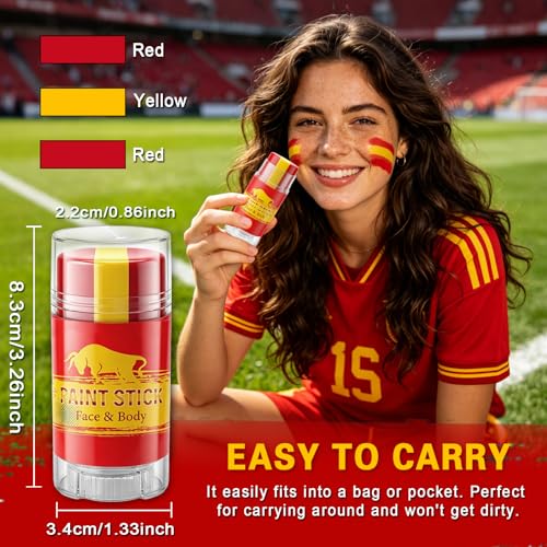 Sports Face Paint Stick - 3 in 1 Flag Colors