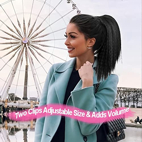 MODSIGHT Yaki Straight Ponytail Extension - 14" Black Drawstring