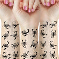 Black Scorpion Temporary Tattoo Sheets - 12 Pack