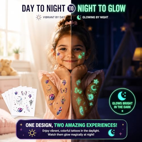Glow In The Dark Temporary Tattoo Paper - 5 Sheets Inkjet