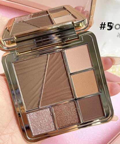 7-Color Eyeshadow Palette with Blush & Highlighter