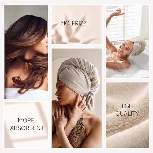 Umisleep Microfiber Hair Towel Wrap 41" x 22" - Super Absorbent & Soft