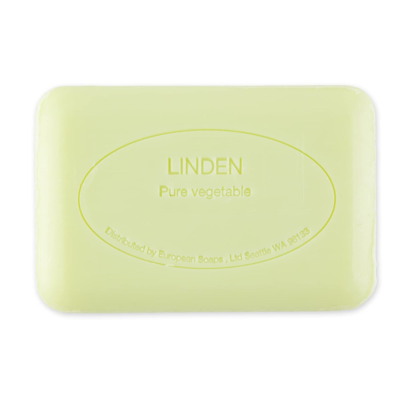 Pre de Provence Artisanal Soap Bar, Enriched with Organic Shea Butter, Natural French Skincare, Quad Milled for Rich Smooth Lather, Linden, 8.8 Ounce