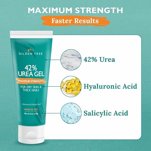 GILDEN TREE Max Strength 42% Urea Gel + Nourishing Foot Cream Bundle