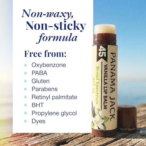 Panama Jack SPF 45 Lip Balm Sunscreen - 4 Flavor Pack