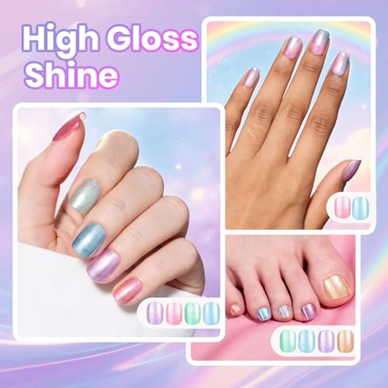 Beetles Glitter Nail Polish Set 6 Colors Air Dry