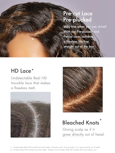 LUVME HAIR 12" Curly Bob Glueless Wig Blonde Highlights