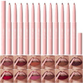 12-Piece Retractable Lip Liner Set, Waterproof & Long-Lasting