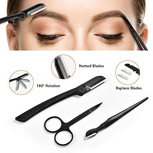 9-in-1 Eyebrow Kit with Razors, Scissors & Tweezers