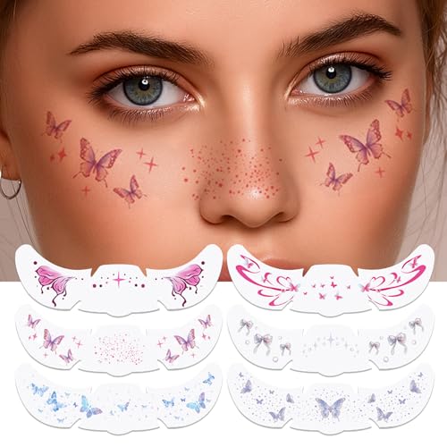 Glitter Freckles Temporary Tattoos - Face Stickers for Festivals