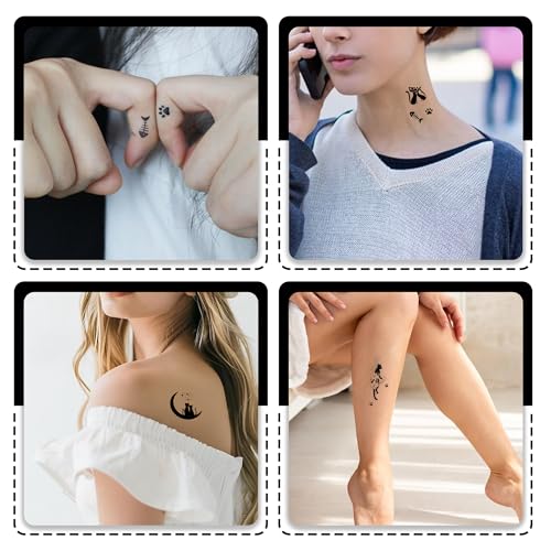 30 Cat Temporary Tattoos Waterproof Stickers for Body