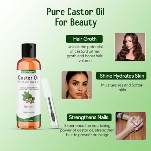 Pure Castor Oil for Hair, Lashes & Skin – 120ml