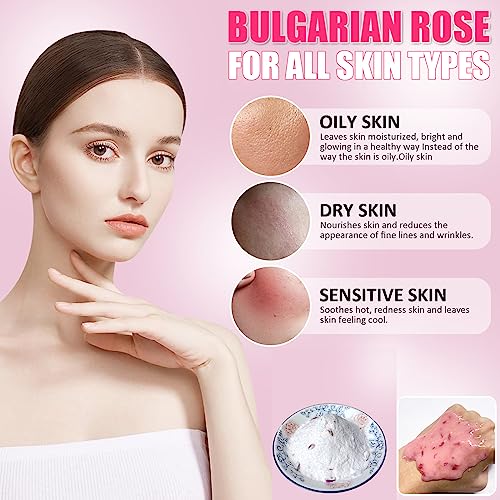 YMEYFAN Jelly Mask for Facial Professional - Bulgarian Rose Smooth Face Mask Skin Care, Hydrated Nourished Hydro Jelly Mask Powder, Gel Peel Off Mask for DIY Spa Salon, 17.6Fl Oz