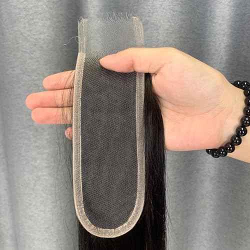 SKINLIKE Real HD Swiss Lace Closure Human Hair 2x6 Lace Closure with Clean Hairline Much More Density Full Cuticle Aligned Brazilian Human Hair Body Wave Style (20inch, HD BW 2x6 lace closure)