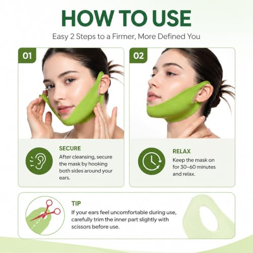 V Lifting Chin Mask with Collagen & Cactus Extract (4 Pack)