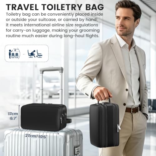 Travel Waterproof Toiletry Bag with Hanging Hook for Men & Women