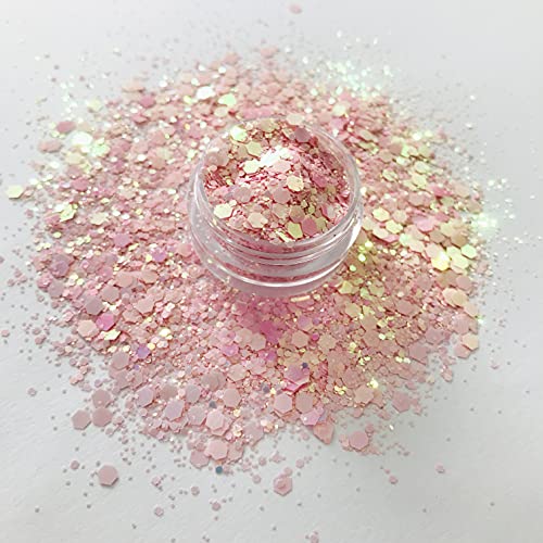 Pink Chunky Glitter Sequins 15g - Nail Art & Face Makeup