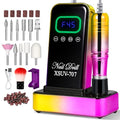 Cordless Nail Drill 45000 RPM - Rechargeable Electric Nail File Kit for Manicure & Pedicure