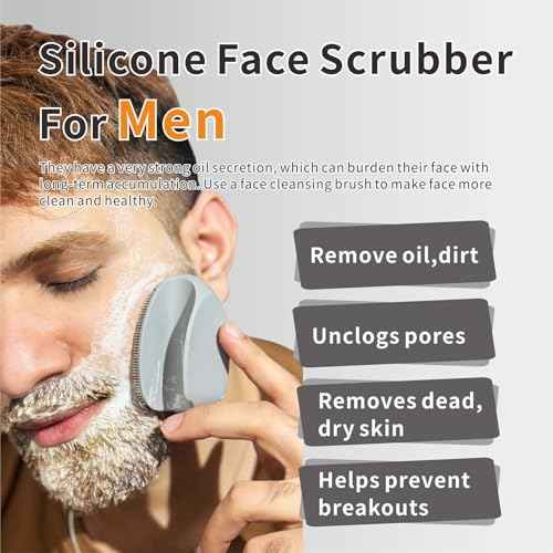Soft Silicone Face Scrubber,Facial Cleansing Brush,Facial Exfoliation Scrub for Massage Pore Cleansing Nose Blackhead Remover Deep Scrubbing for All Kinds of Skins Men and Women