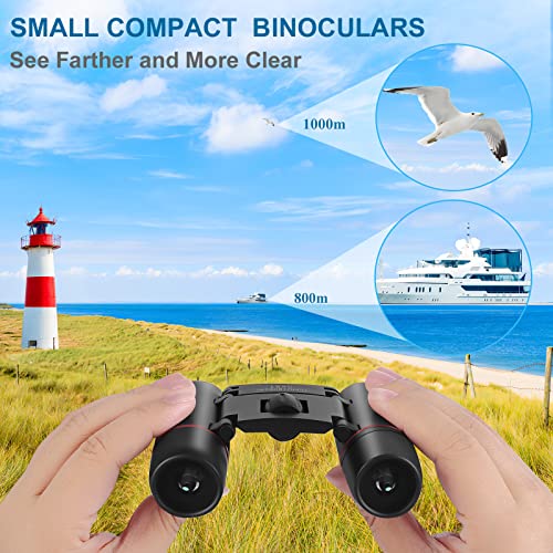 AHFLRITO 8X21 Compact Binoculars - Lightweight Waterproof for Adults