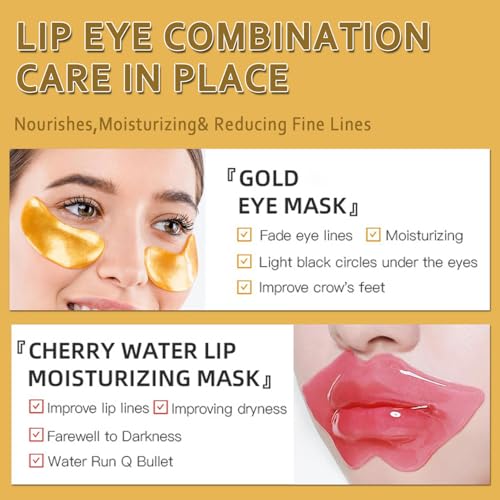 30 Pairs Collagen Lip & Eye Mask Kit – Dark Circles & Lip Care