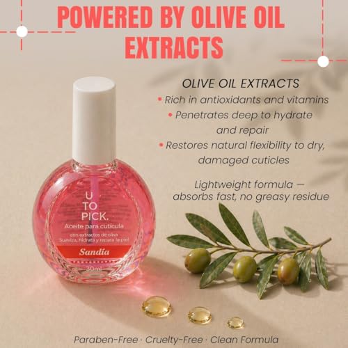 UTOPICK Watermelon Cuticle Oil for Nails - Nourishing 30ml with Olive Extract