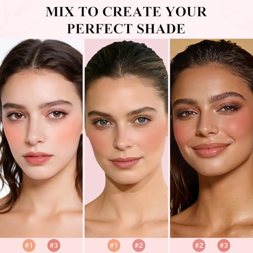 3-Color Blush Palette | Waterproof Powder Blush for All Skin Tones