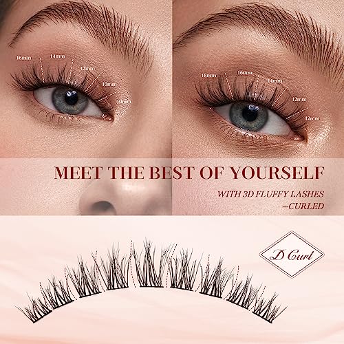 Higu clace Cluster Lashes 140Pcs, 3D Multiple Layers Eyelash Clusters Mix12-18mm, Fluffy Lash Clusters D Curl, Curled and Lightweight DIY Lash Extension Large Tray (3D Curled Mix12-18mm)