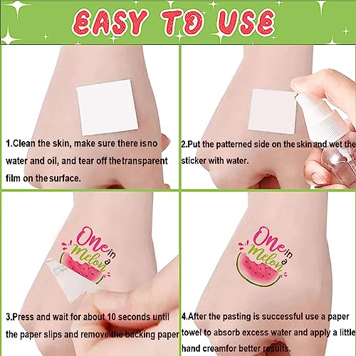 144 Watermelon Temporary Tattoos for Kids Party Favors