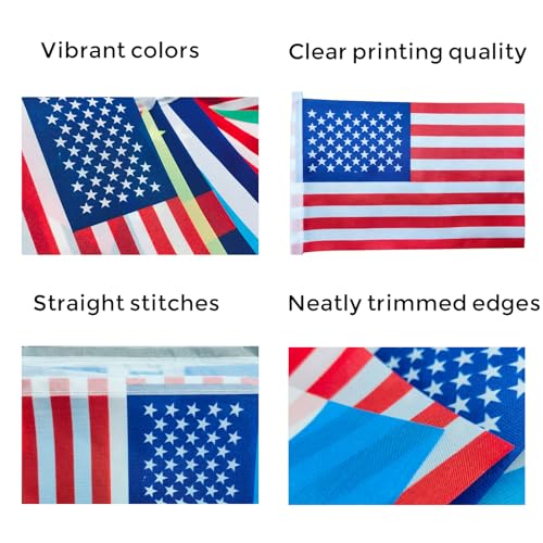 48 Country Flags Banner 47.5 Ft for World Cup Party Decorations