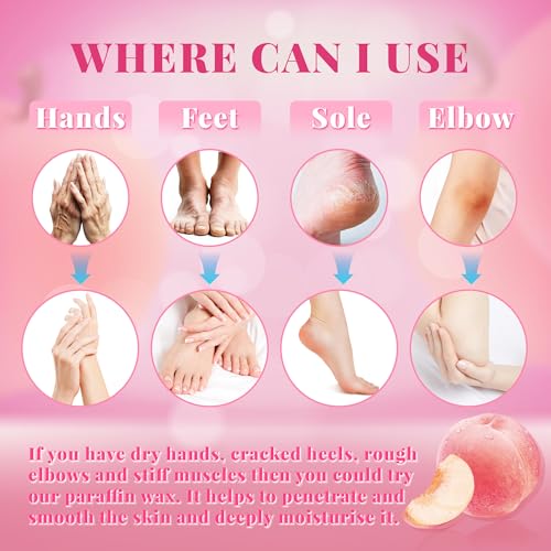 LYQC Paraffin Wax Refill 10-Pack - Peach Scented Hand & Foot Spa Wax