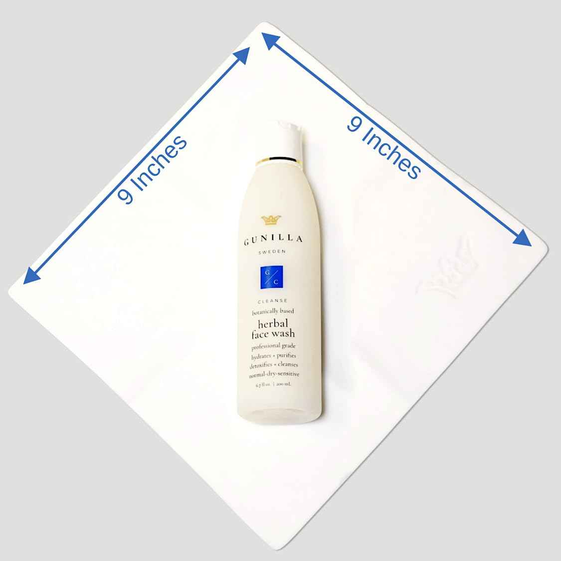 Gunilla Facial Cloth Super Shammy Professional, Ultra Soft, Gentle Face Cleansing, Makeup Removal, All Skin Types, Reusable, Ideal for Adults & Infants & Sensitive Skin - 9 x 9 Inches