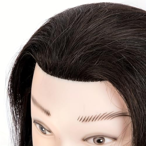 Male Mannequin Head with Human Hair 22" Circumference Barber Practice