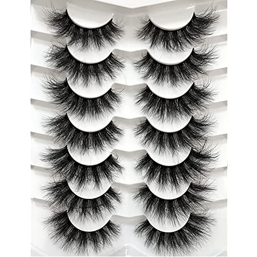 Cat-Eye 8D Faux Mink Lashes 18MM - 7 Pairs Pack