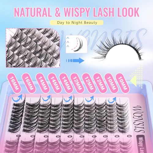 WONSIS Wispy Lash Clusters for DIY Extensions - C Curl