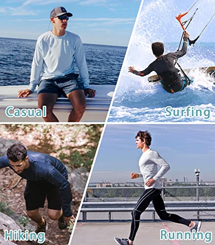NORTHYARD Men's UPF 50+ Sun Protection Hoodie | Rash Guard Shirt