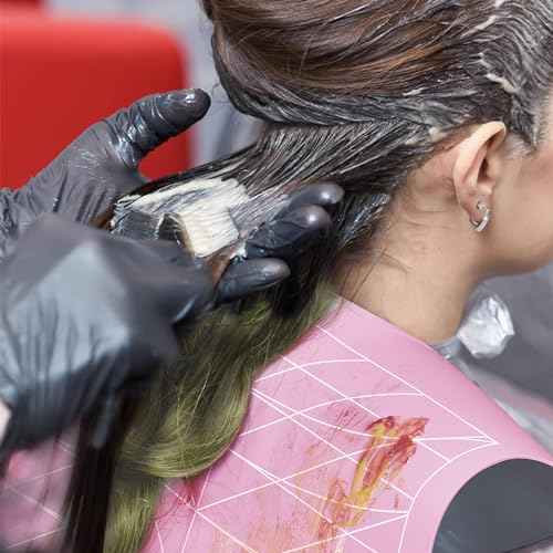 Hair Dye Collar, Salon Hairdressing Hair Cutting Cape, Styling and Hair Cutting Salon Supplies, Waterproof Silicone Neck Guard, Perfect for Home and Professional Hair Coloring (Pink)