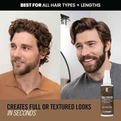 Billy Jealousy Sea Salt Spray, Texturizing and Volumizing Hair Spray for All Hair Types and Beard Lengths