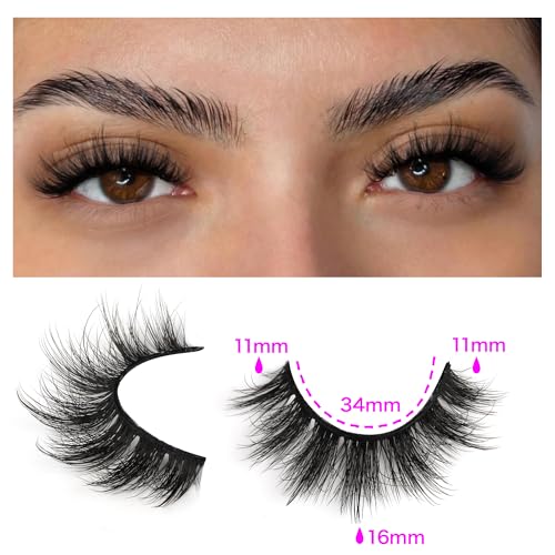 14 Pairs Wispy Mink Lashes - 5D Volume 16mm False Eyelashes
