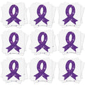 Purple Ribbon Awareness Temporary Tattoos - 240 Pcs