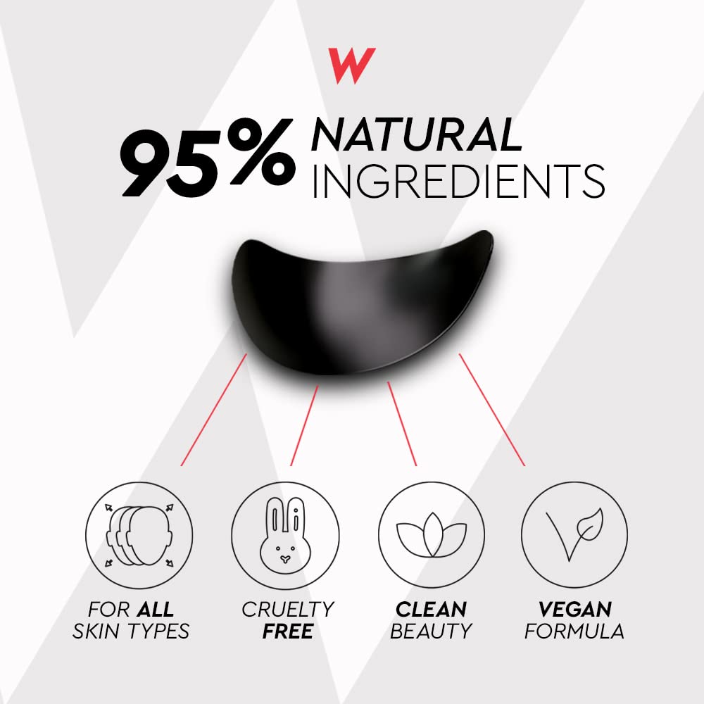 Wolf Project Under Eye Patches (5 pairs) For Dark Circles, Puffy Eyes, and Wrinkles - With Caffeine, Vitamin C and Peptides. Under Eye Masks Reduce Tired Eyes And Under Eye Bags