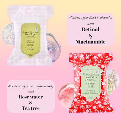Makeup Remover Wipes 120pc - Hyaluronic Acid & Retinol