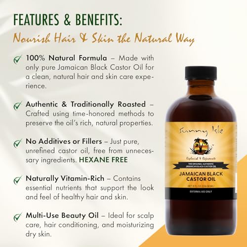 Sunny Isle Jamaican Black Castor Oil, 8 Fl Oz