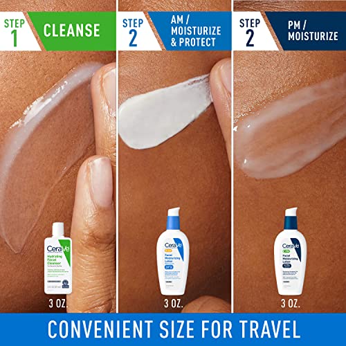 CeraVe AM Face Moisturizer SPF 30 + PM Moisturizer + Cleanser Set