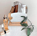 Cloud-Shaped Aesthetic Vanity Mirror with Wooden Stand