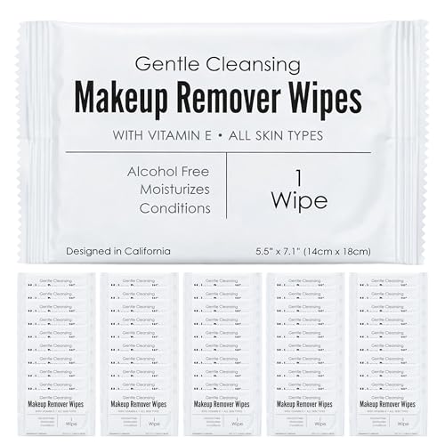 Makeup Remover Wipes - Alcohol Free with Vitamin E - 50 Count